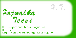 hajnalka tecsi business card